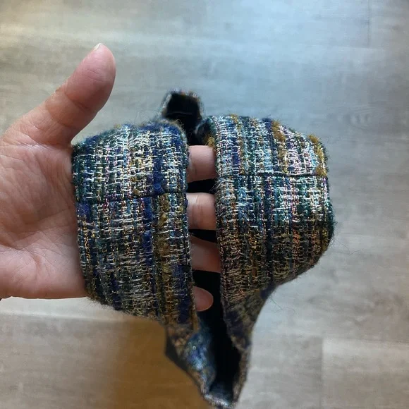 Anna Sui Tinsel Tweed and Denim Tote - Picture 4 of 8